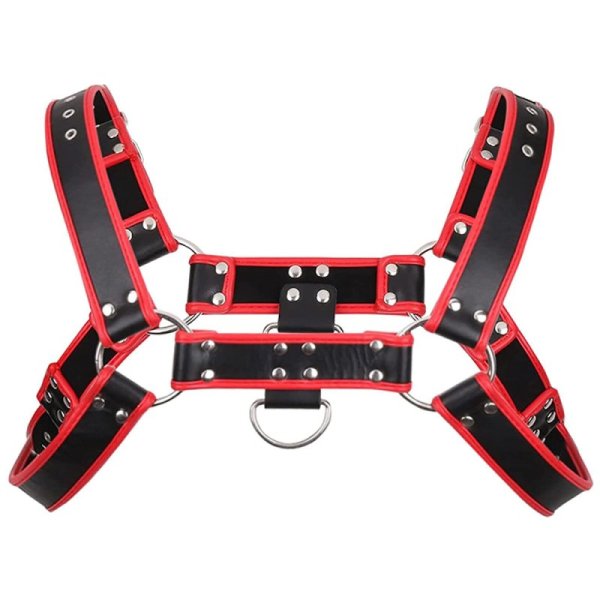 (image for) Black With Red Edge Chest Harness