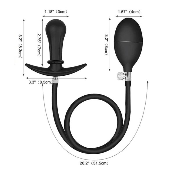 (image for) Inflatable Metal Ball Inside Butt Plug