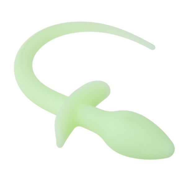 (image for) Dog Tail Silicone Butt Plug - Luminous