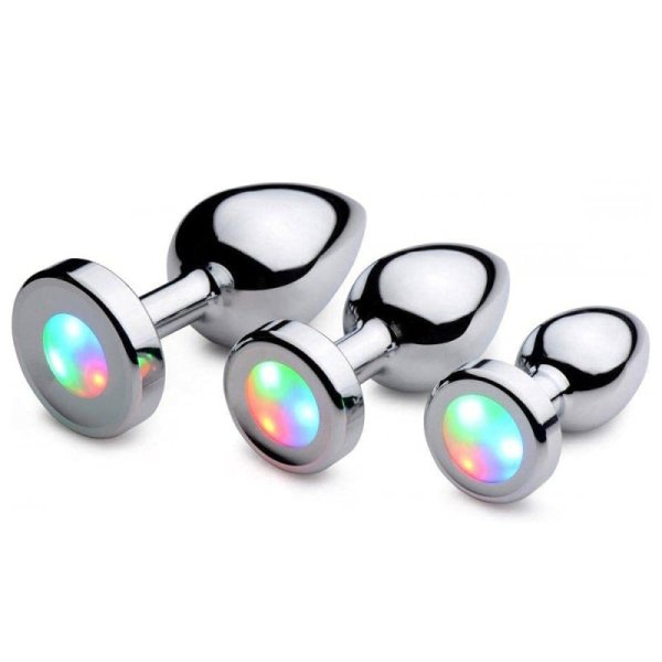 (image for) Colorful Light Stainless Steel Butt Plug