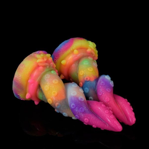 (image for) Luminous Silicone Butt Plug -Tentacle