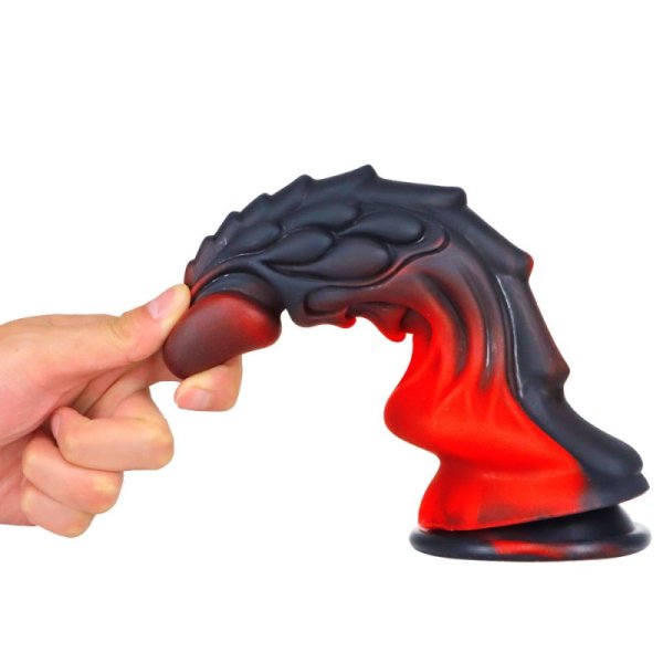 (image for) Unicorn Lifelike Silicone Dildo - Fire