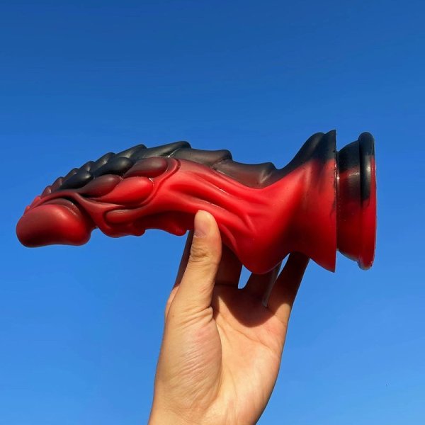 (image for) Unicorn Lifelike Silicone Dildo - Fire