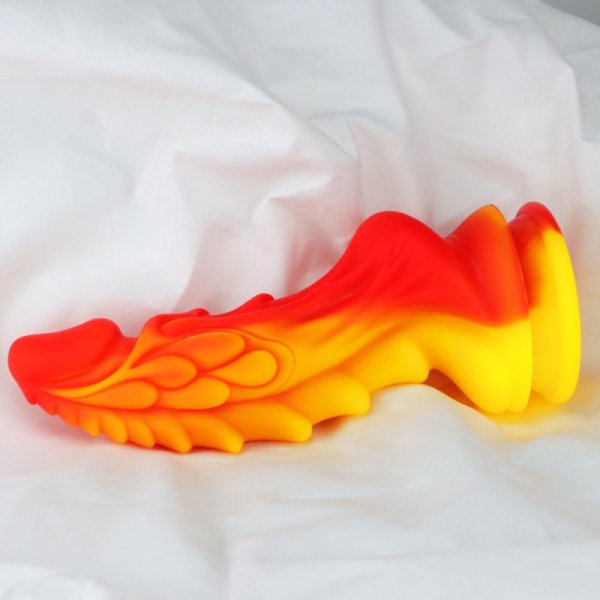 (image for) Unicorn Lifelike Silicone Dildo - Fire