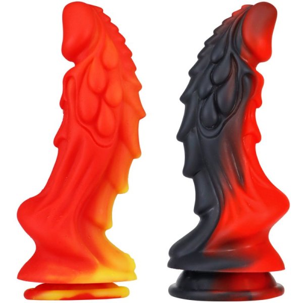 (image for) Unicorn Lifelike Silicone Dildo - Fire