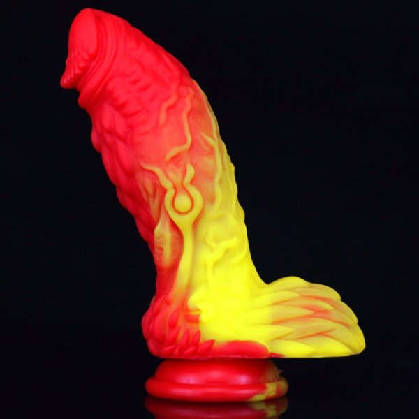 (image for) Pangolin Lifelike Silicone Dildo - Fire