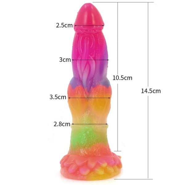 (image for) Luminous Silicone Dildo -Animal