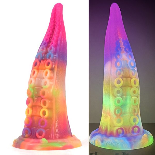 (image for) Luminous Silicone Dildo -Octopus