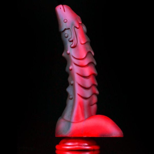 (image for) Magic Dragon Silica Gel Colorful Dildo - Fire