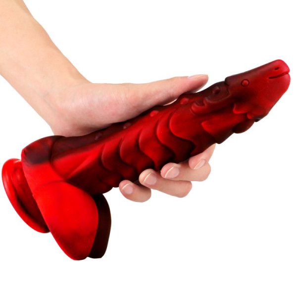 (image for) Magic Dragon Silica Gel Colorful Dildo - Fire