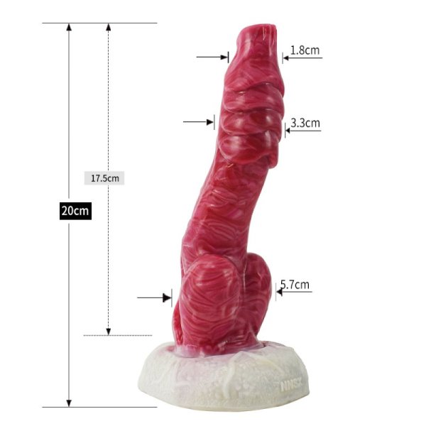 (image for) White Base Hellfire Silica Gel Dildo - 07