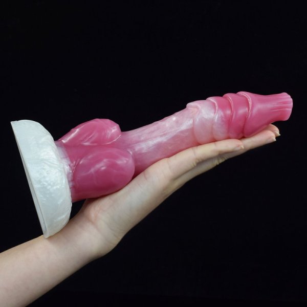 (image for) White Base pEACH Silica Gel Dildo - 07