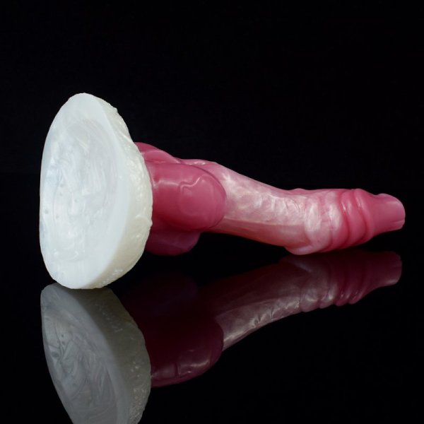 (image for) White Base pEACH Silica Gel Dildo - 07