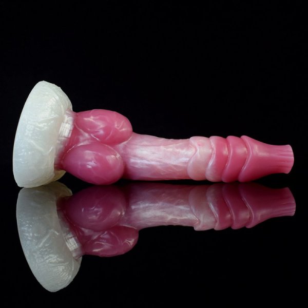 (image for) White Base pEACH Silica Gel Dildo - 07