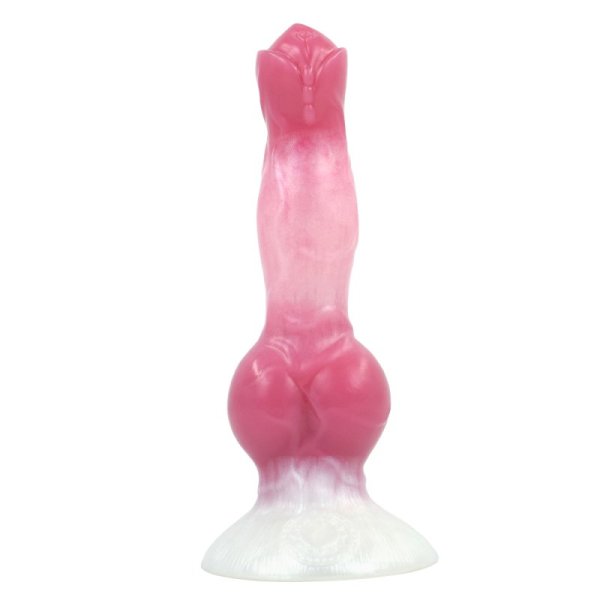 (image for) White Base Peach Silica Gel Dildo - 08