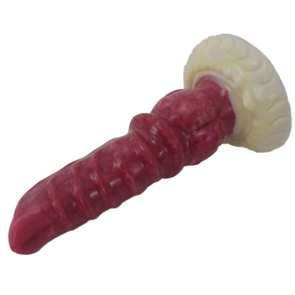 (image for) White Base Hellfire Silica Gel Dildo - 10