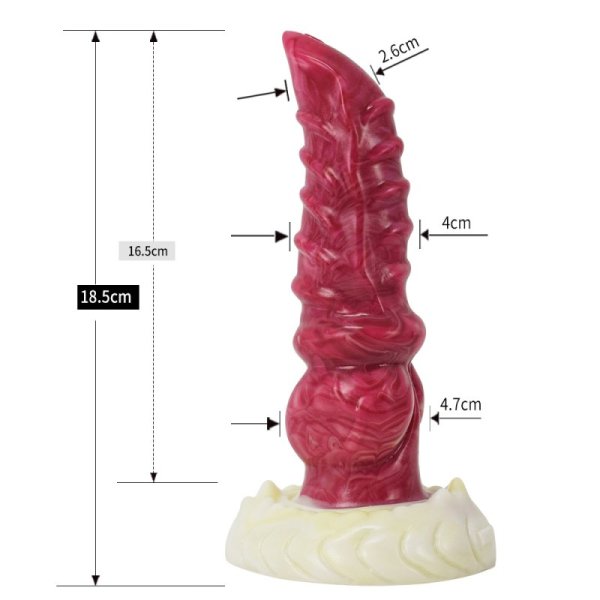 (image for) White Base Hellfire Silica Gel Dildo - 10