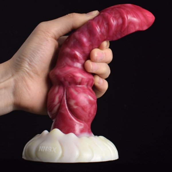 (image for) White Base Hellfire Silica Gel Dildo - 10