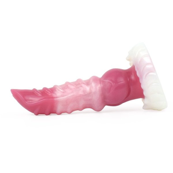 (image for) White Base Peach Silica Gel Dildo - 10