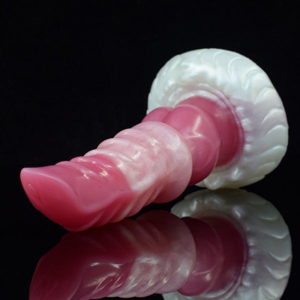 (image for) White Base Peach Silica Gel Dildo - 10