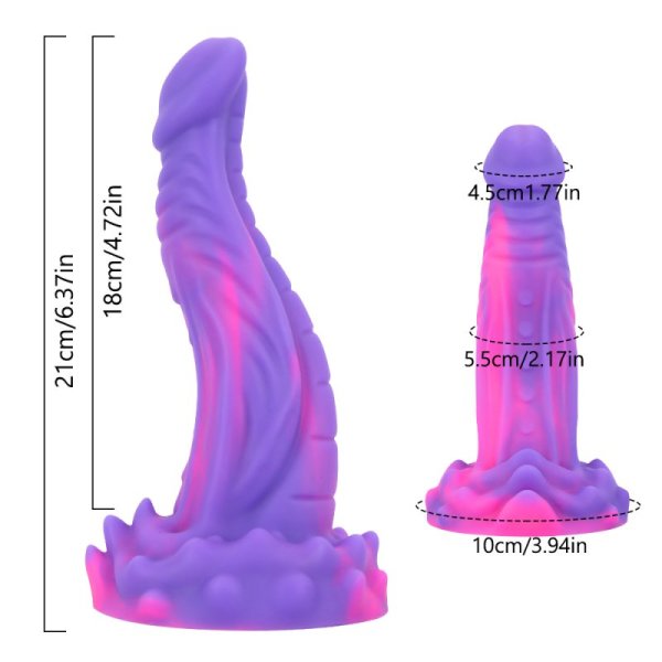 (image for) Mixed Color Liquid Silicone Dildo - E