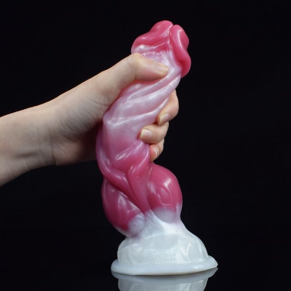 (image for) White Base Peach Silica Gel Dildo - 12