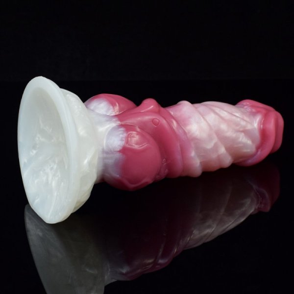(image for) White Base Peach Silica Gel Dildo - 12