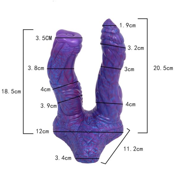 (image for) Blue Demon Realistic Double Dildo - 02