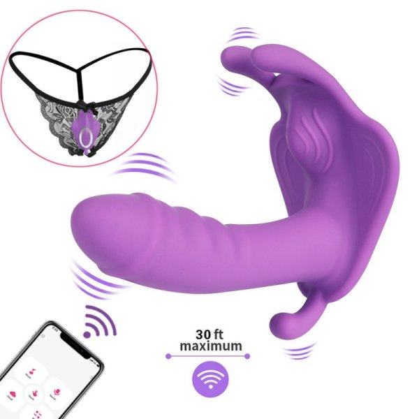 (image for) Butterfly Strap-on vibrator - APP Smart