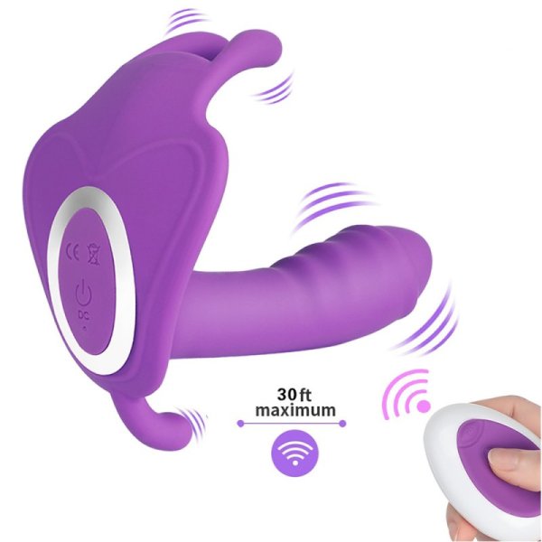 (image for) Butterfly Strap-on vibrator - Wireless