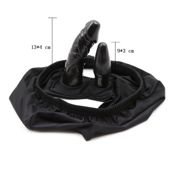 (image for) Masturbation Penis With Butt Plug Panties