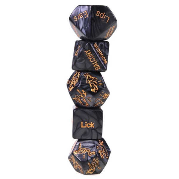 (image for) 5 PCS Fun Acrylic Dice Love Dice