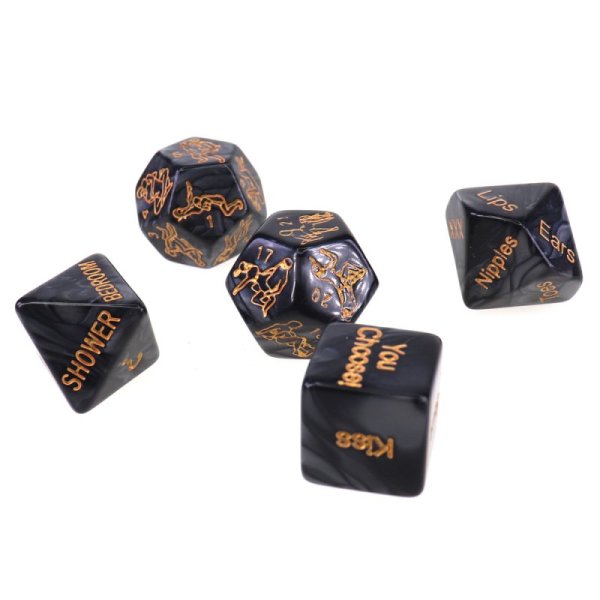 (image for) 5 PCS Fun Acrylic Dice Love Dice