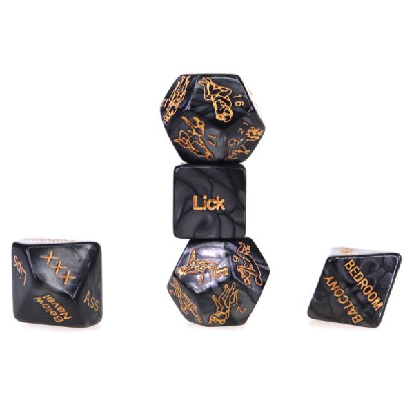 (image for) 5 PCS Fun Acrylic Dice Love Dice