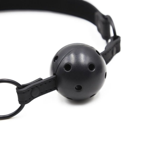 (image for) High Grade Leather Breathable Ball Gag