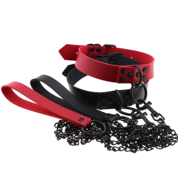 (image for) Colorful O Ring Punk Collars With Lead
