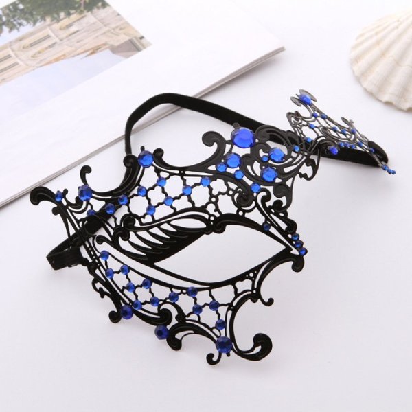 (image for) Metal Iron One-Eyed Diamond Masquerade Mask
