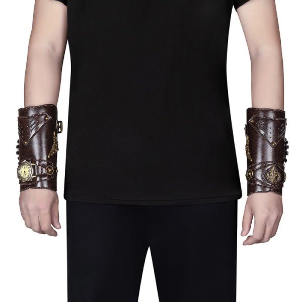 (image for) Medieval Unisex Faux Back Leather Bracer Arm Cuff