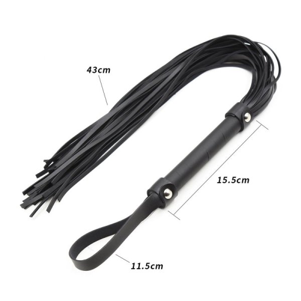 (image for) Black Adult Leather Flogger