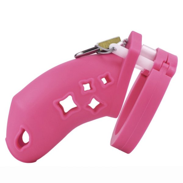 (image for) Silicone Chastity Device With 5 Ring