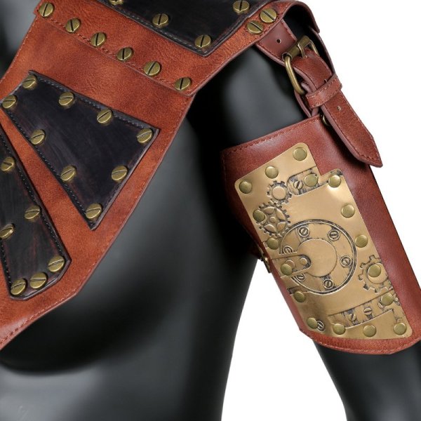 (image for) PU Body Chest Harness Shoulder Armor Arm
