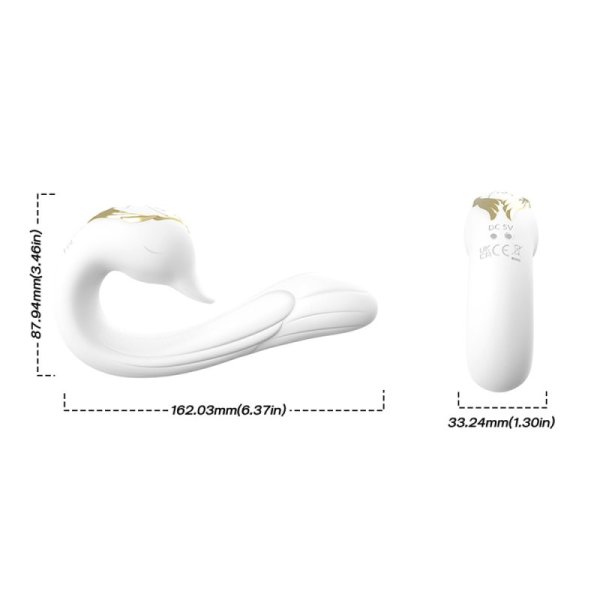 (image for) Swan G-spot Vibrator With Clit Licking