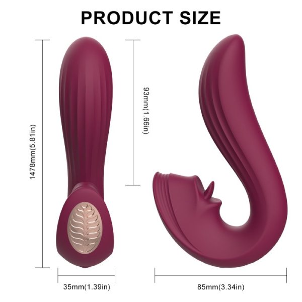 (image for) Velvet Kiss Licking Strap-on Vibrator