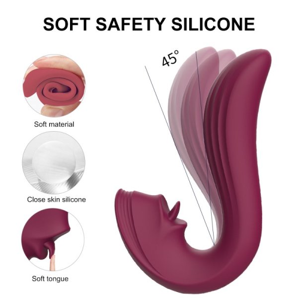 (image for) Velvet Kiss Licking Strap-on Vibrator