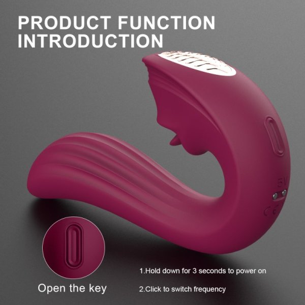 (image for) Velvet Kiss Licking Strap-on Vibrator