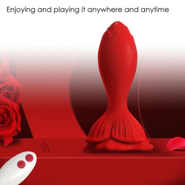 (image for) Rose Vibrating Butt Plug