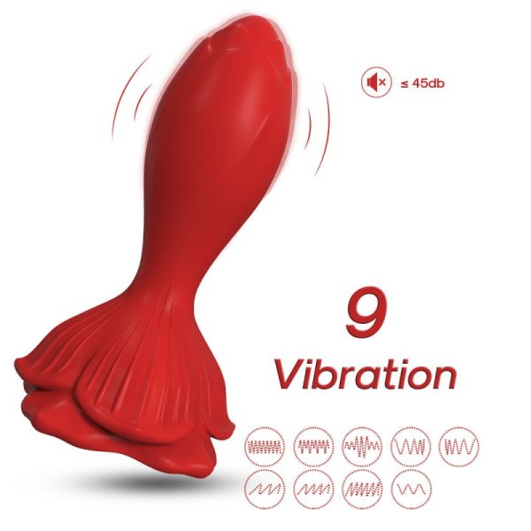 (image for) Rose Vibrating Butt Plug