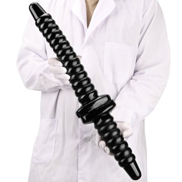 (image for) Black Big Worm Anal Beads