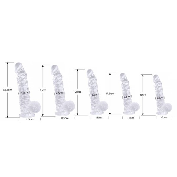 (image for) King Cock Clear 5 Size Cock W- Balls