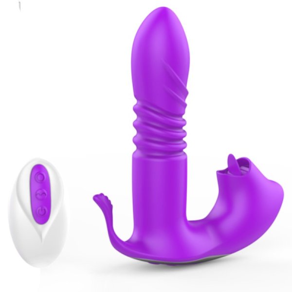 (image for) Licking & Thrusting Strap-on Dildo